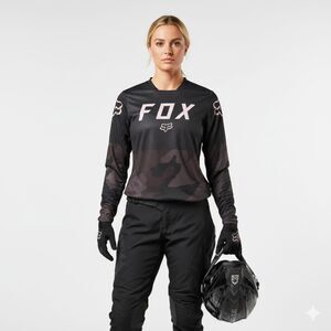 Fox Racing Women’s Legion Camo Jersey - Black/Pink - Size Small - MTB MX